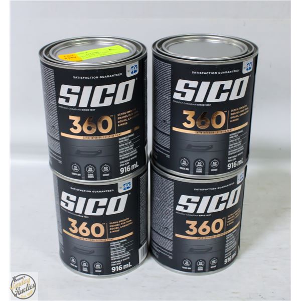 4PK SEALED CANS SICO 360 TINTABLE WHITE SATIN