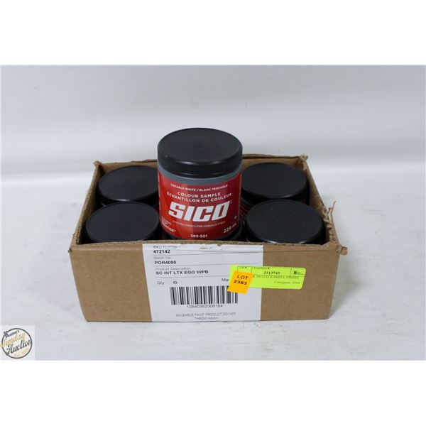 NEW 6PK SICO EGGSHELL FINISH FILLED