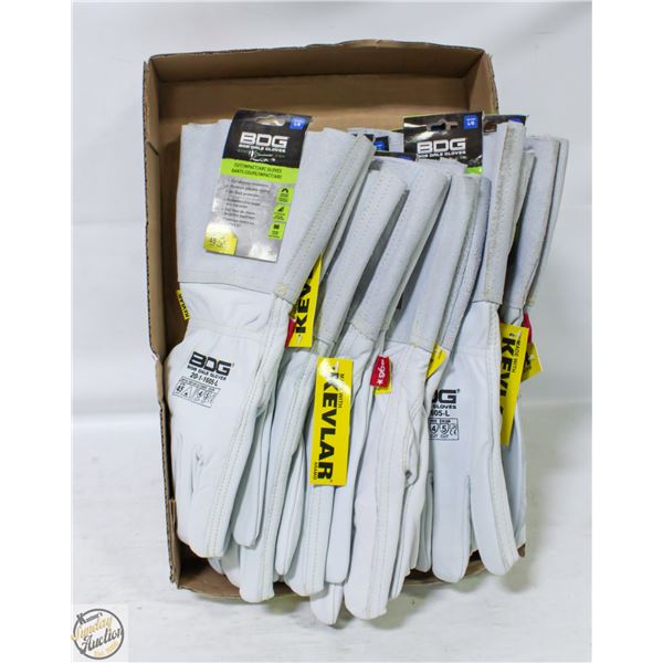 FLAT OF NEW BDG SIZE L MADE W/KEVLAR GLOVES