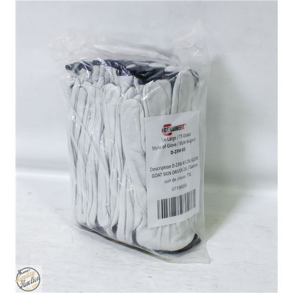 NEW GENUINEFIT SZ XXL GOAT SKIN DRIVER GLOVES