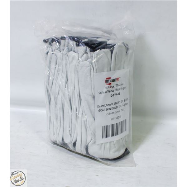 NEW GENUINEFIT SZ XXL GOAT SKIN DRIVER GLOVES