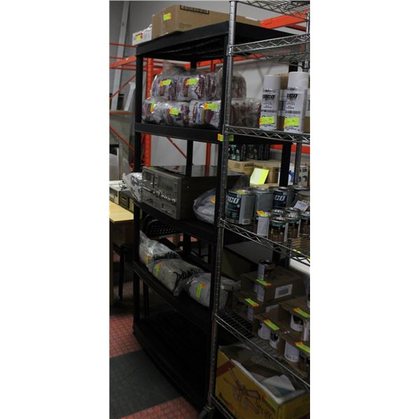 5 TIER RESIN SHELVING UNIT H-72.5" W-17" L-36"