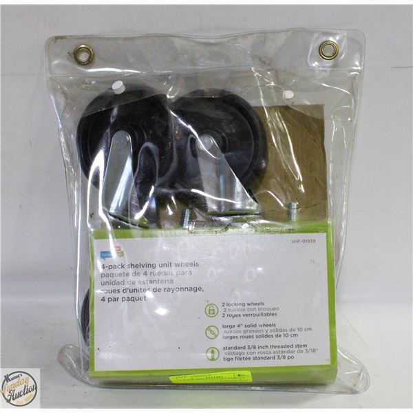 4 PACK SHELVING UNIT WHEELS