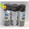 3 CANS BROWN PAINT