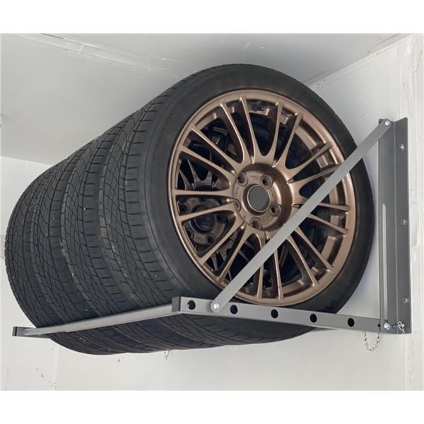 NEW ASSEMBLED 70489 WALL MOUNT TIRE RACK
