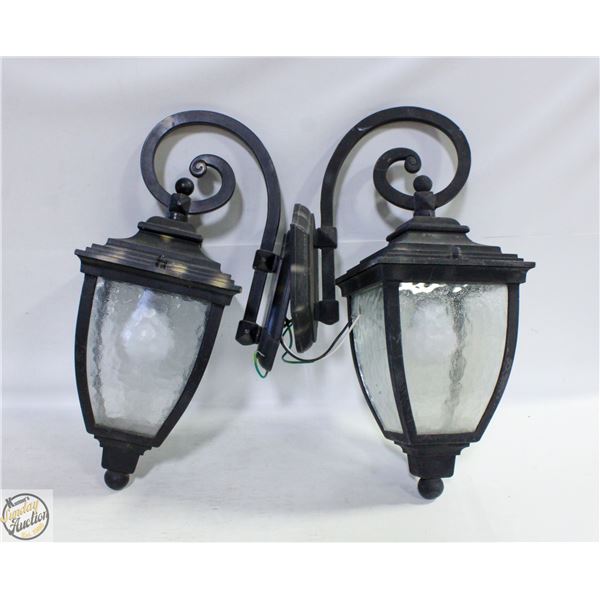 PAIR OF OUTSIDE RUSTIC LIGHTS