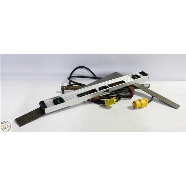 LOT OF TOOLS AND ACCESSORIES INCLUDING EXTENSION