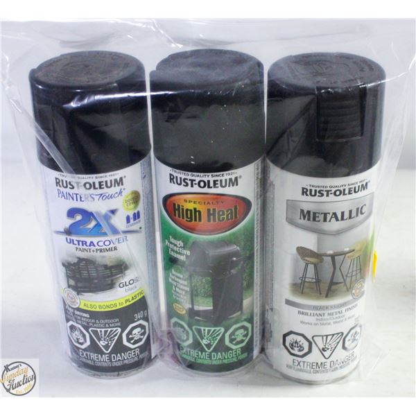 3 CANS RUSTOLEUM PAINT