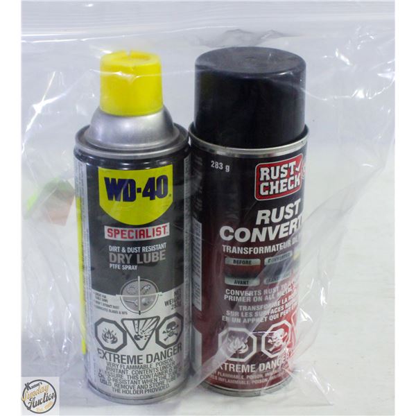 2 CANS RUSTCHECK/WD40