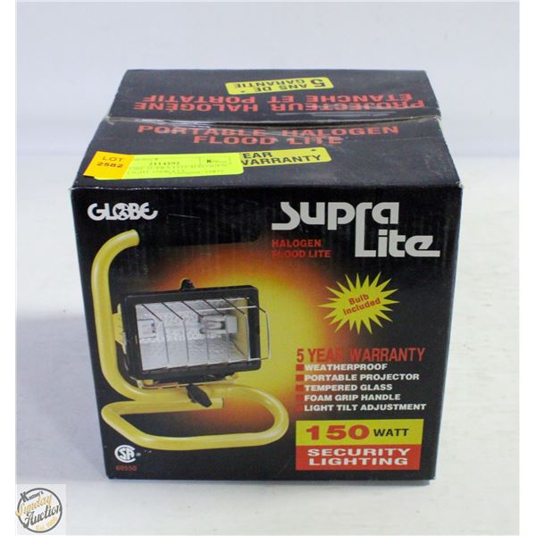 NEW GLOBE SUPRA LITE HALOGEN FLOOD LIGHT 150WATT