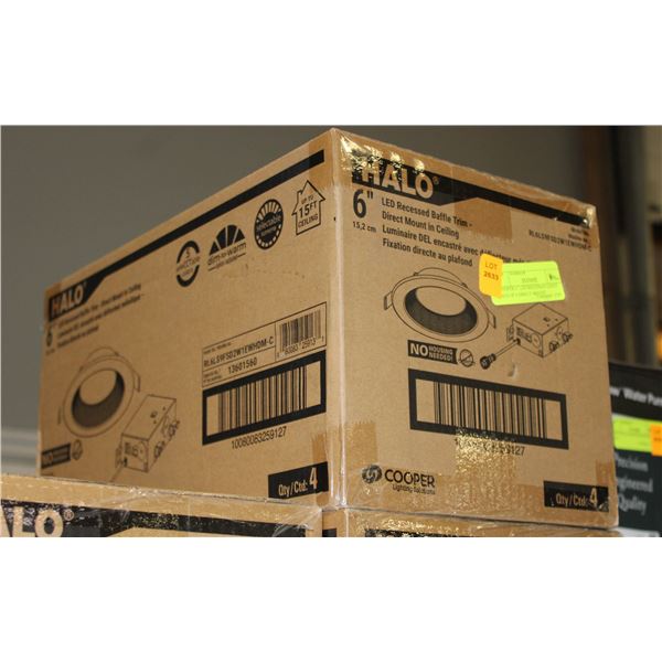 COOPER 6" LED RECESSED LIGHT BOX OF 4 DIRECT MOUNT