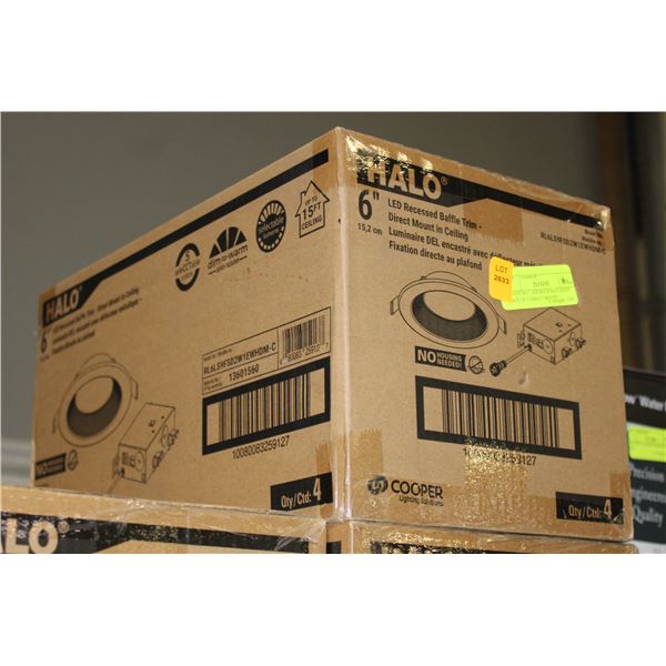 COOPER 6" LED RECESSED LIGHT BOX OF 4 DIRECT MOUNT