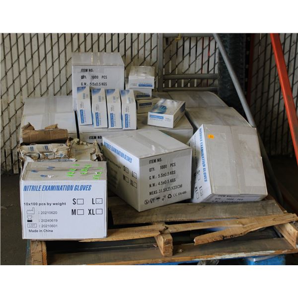 PALLET OF NITRILE GLOVES