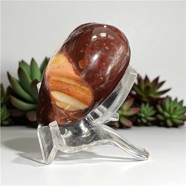 Carnelian Heart shaped Stone 1.3 Inch