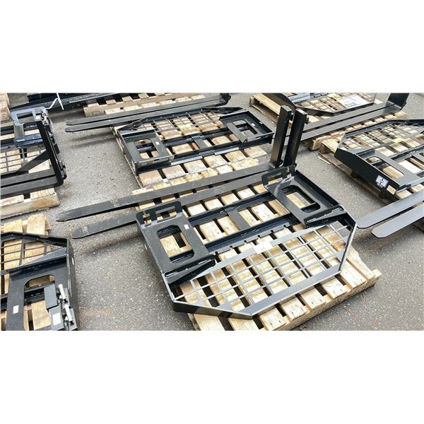 GIYI GY-SF60 BLACK INDUSTRIAL SKID STEER FORKLIFT ATTACHMENT WITH FORKS