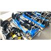 Image 1 : MIVA BLACK / BLUE 4 PCS INDUSTRIAL HYDRAULIC SKID STEER AUGER ATTACHMENT INCLUDING: AUGER WITH 3