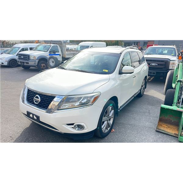 2016 NISSAN PATHFINDER, PLATINUM, 4DR SUV, WHITE, VIN 5N1AR2MM7GC617984,