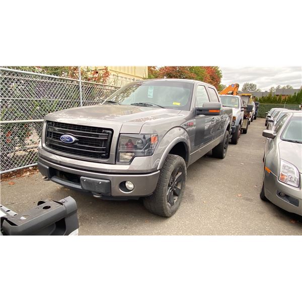 2013 FORD F150 FX4, PICKUP, GREY, VIN 1FTFW1ET4DFB11722,