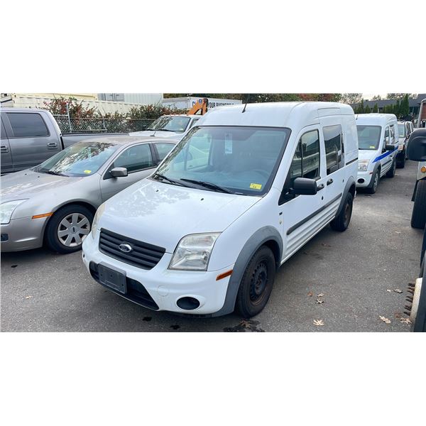 2012 FORD TRANSIT CONNECT XLT, 4DR VAN WHITE VIN NM0LS6BN0CT103163,