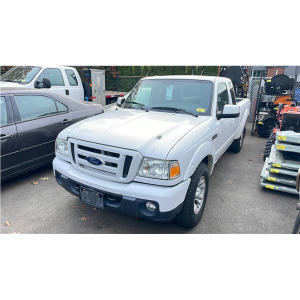 2010 FORD RANGER, 2DR WITH 2 COACH DOORS PU, WHITE, VIN 1FTLR4FE0APA67171,