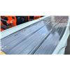 Image 2 : STACK OF 100 SKLP DARK GREY 12"L X 37"W INDUSTRIAL CORRUGATED METAL ROOF / WALL SHEETING