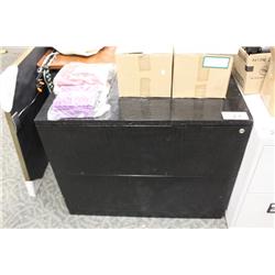 Black 2 Drawer Lateral File Cabinet