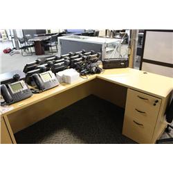 Maple Bowfront L Shaped Executive Desk