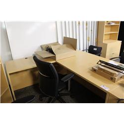 Maple L Shaped Executive Desk