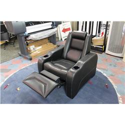 Leather Media Room Reclining Chair