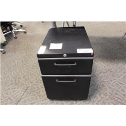 Black Mobile 2 Door File Cabinet