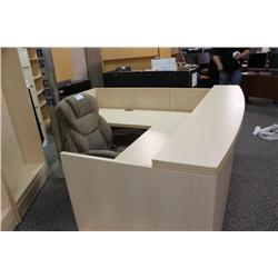 Maple Bowfront Reception Counter