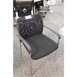 Black Mesh Back Stacking Client Chair