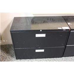 Black 2 Drawer Lateral File Cabinet Style 1