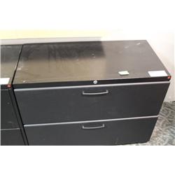 Black 2 Drawer Lateral File Cabinet Style 2