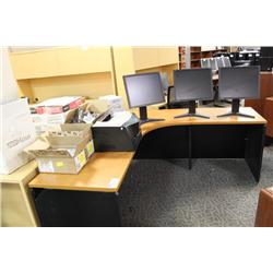 Teknion Cherry Corner Computer Desk