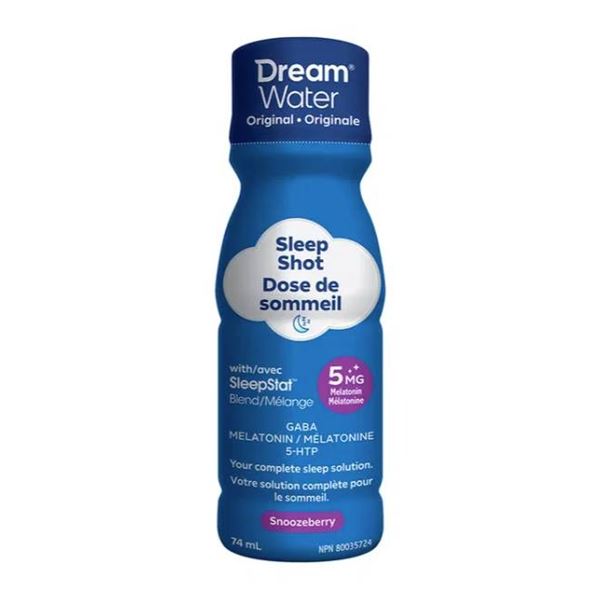 Dream Water Sleep Shot Snoozeberry 8 x 74ml Bottles With Melatonin and GABA