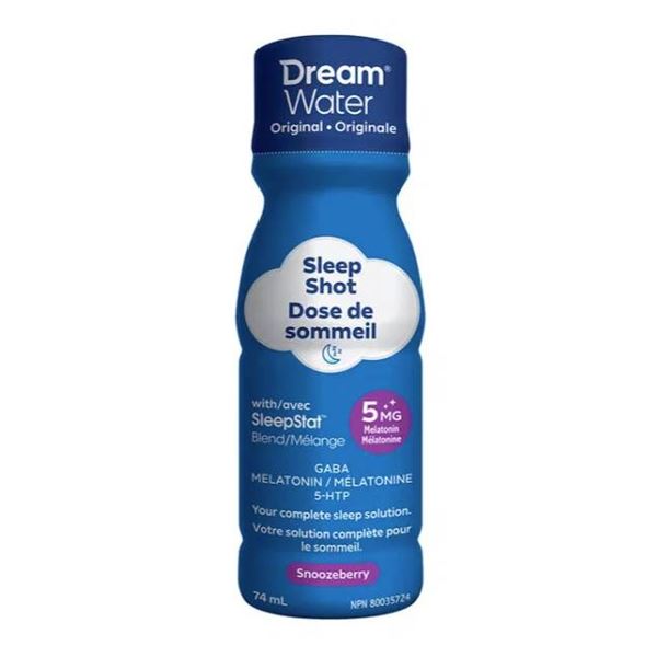 Dream Water Sleep Shot Snoozeberry 8 x 74ml Bottles With Melatonin and GABA