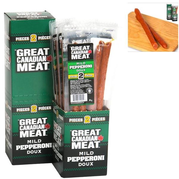 Great Canadian Meat Mild Pepperoni 2-Stick Pack, 10 x 80g