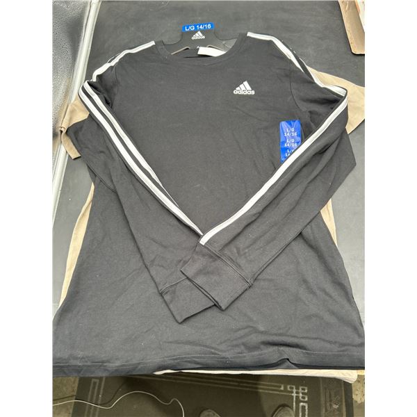 Adidas L/G 14/16 Shirts, Black and Tan, Set of 2