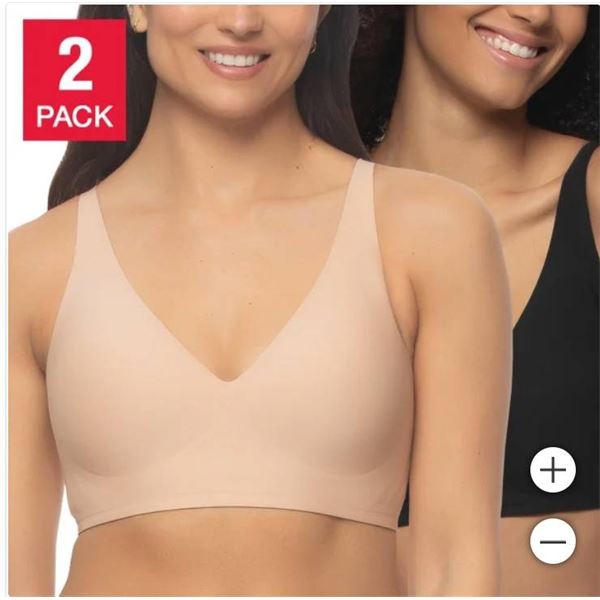 Buffalo David Bitton 2-Pack Wire-Free Seam-Free Bras L/G