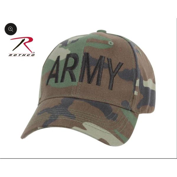Rothco Adjustable Camouflage Cap with ‘ARMY’ Embroidery
