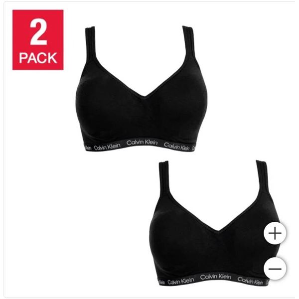 Calvin Klein Women’s Seamless Bralette, 2-pack XL