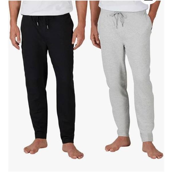 Eddie Bauer Men’s 2-Pack Lounge Joggers (Black/Light Gray, Medium)