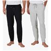 Image 1 : Eddie Bauer Men’s 2-Pack Lounge Joggers (Black/Light Gray, Medium)