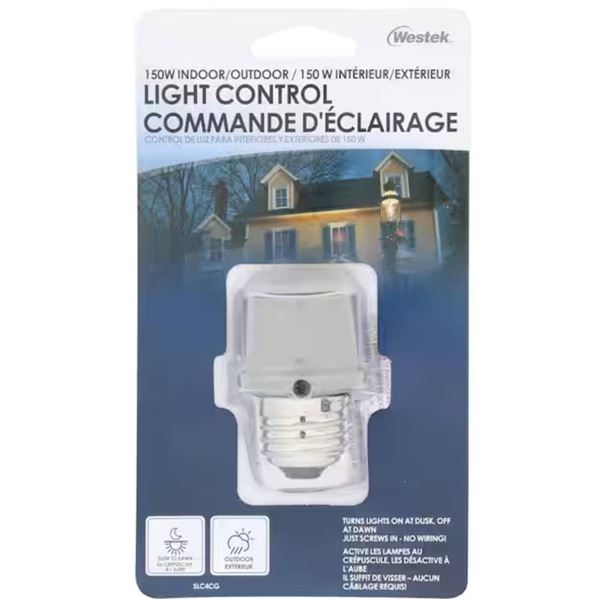 Westek 150W Indoor/Outdoor Light Control for Automatic Lighting