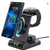 Image 1 : Multifunctional Wireless Charging Station with Time Display and Phone Stand