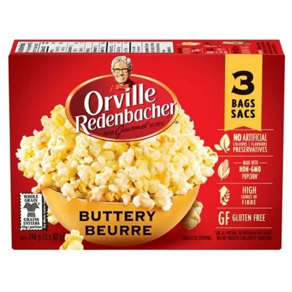 Orville Redenbacher’s Buttery Popcorn, 3-Bag Packs, 5 Boxes