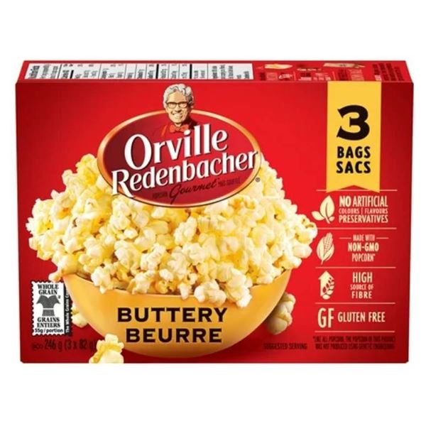 Orville Redenbacher’s Buttery Popcorn, 3-Bag Packs, 5 Boxes