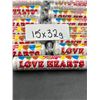 Image 3 : Lot of 15 Love Hearts Candy Rolls, 32g Each