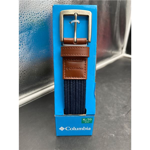 Columbia Comfort Stretch Belt With Leather Trim, XL 40-42